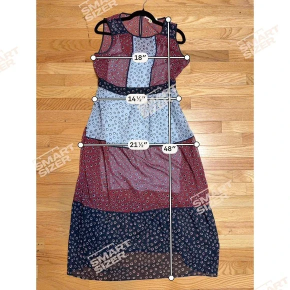 Ted Baker London Colorblock Floral Chiffon Midi Dress Women Sz 2 Old Money Chic - Picture 8 of 8